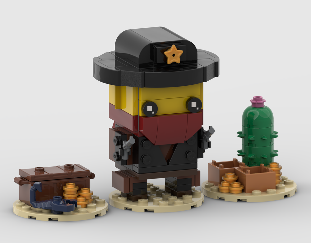 Lego Cowboy Bandit BrickHeadz