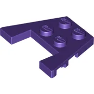 Wedge Plate 3 x 4 with Stud Notches [Reinforced Underside] / Dark Purple