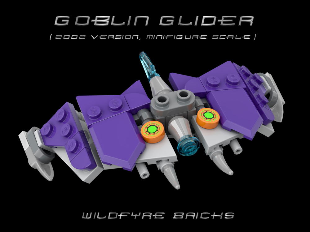 Lego Green Goblin Glider (2002 version, minifigure scale) 3.0