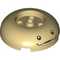 Lego Brick Round 4 x 4 Dome Top with Round 2 x 2 Recessed, 4 Studs with Face print