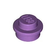 Plate Round 1 x 1 with Solid Stud / Medium Lavender