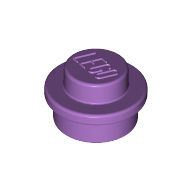 Lego Plate Round 1 x 1 with Solid Stud / Medium Lavender