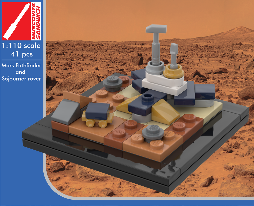 Lego Mars Vignette #3: Pathfinder [Saturn V scale]