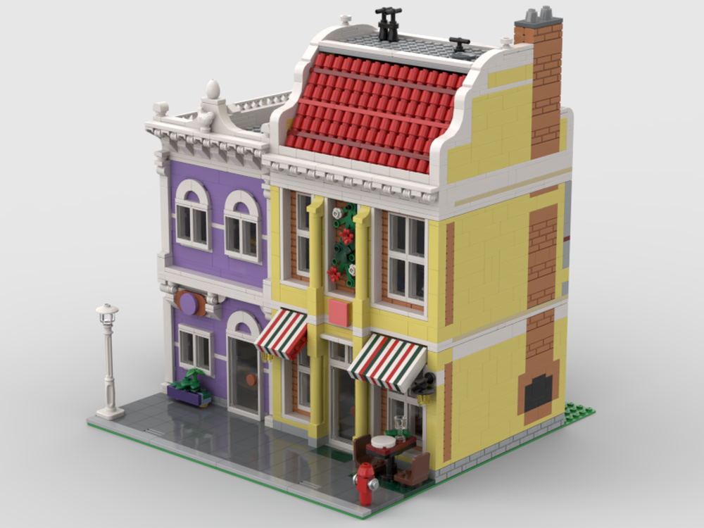 Lego Modular Pizzeria & Tailor Workshop