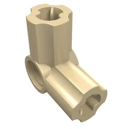 Technic Axle and Pin Connector Angled #6 - 90° / Tan