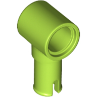 Lego Technic Pin Connector Hub with 1 Pin with Friction Ridges Lengthwise [Centered Friction Ridge] / Lime