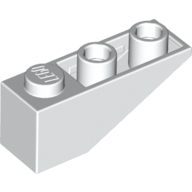 Lego Brick Sloped Inverted 33° 3 x 1 with Internal Stopper and No Front Stud Connection / White