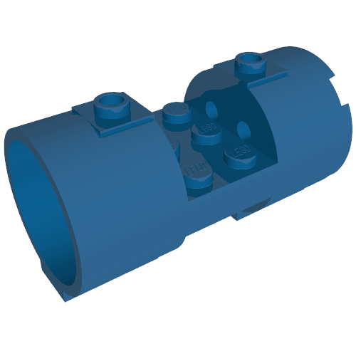Lego Cylinder 3 x 6 x 2 2/3 Horizontal Solid Studs / Blue