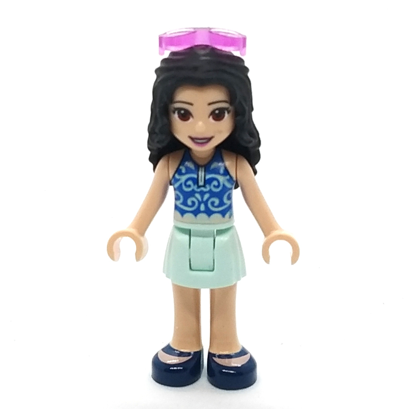 Lego Emma - Dark Blue Top, Light Aqua Skirt, Glasses