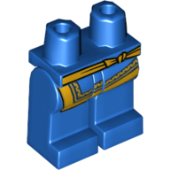 Lego Hips and Blue Legs with Gold Tied Sash Belt Print / Blue