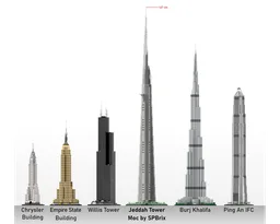 Jeddah Tower 1:800 Scale