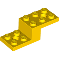 Lego Bracket 5 x 2 x 1 1/3 with Holes, Pin Bottom / Yellow