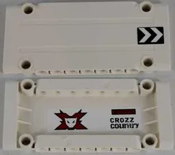 Technic, Panel Plate 5 x 11 x 1 with Chevrons on Outside Right and World Racers Team Extreme Logo and 'CROZZ COUNTRY' on Inside Pattern (Sticker) - Set 8864