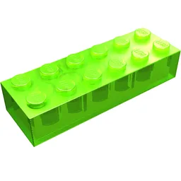 Brick 2 x 6 / Trans-Bright Green