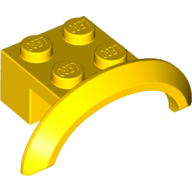 Lego Wheel Arch, Mudguard 4 x 2 1/2 x 1 / Yellow