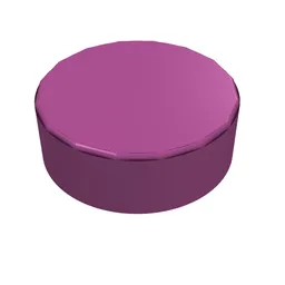 Tile Round 1 x 1 / Magenta