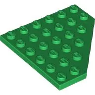 Wedge Plate 6 x 6 Cut Corner / Green