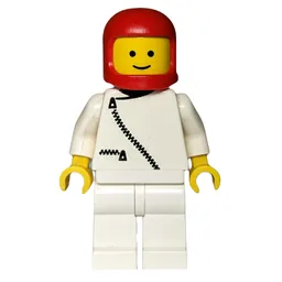 White Torso, White Legs, Red Helmet