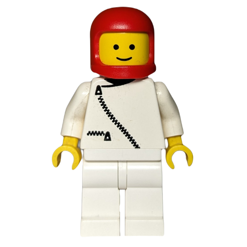 Lego White Torso, White Legs, Red Helmet