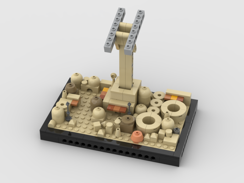 Lego Falcon tatooine market fly