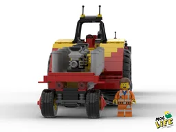 Pulling tractor with sled