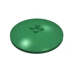 Dish 8 x 8 Inverted [Radar], Solid Studs, Rounded Anti-stud Underside / Green