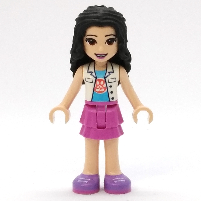 Lego Emma - White Coat, Dark Pink Skirt