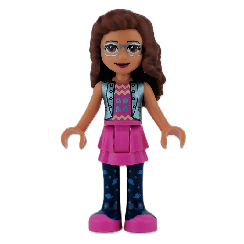 Lego Olivia - Sand Blue Jacket, Dark Pink Skirt