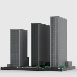 Rockefeller XYZ Buildings at 1/650th Scale