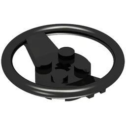 Steering Wheel with 4 Studs on Center / Black