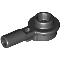 Plate Special Round 1 x 1 with Hollow Stud and Horizontal Bar 1L / Black