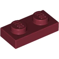 Plate 1 x 2 / Dark Red