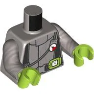 Torso, Black Straps, Pressure Gaige, Lime Radio Print, Flat Silver Arms, Lime Hands