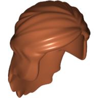Lego Hair Mid-Length with Braid around Sides / Dark Orange