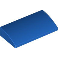 Lego Brick Curved 2 x 4 x 2/3 No Studs, with Bottom Tubes / Blue