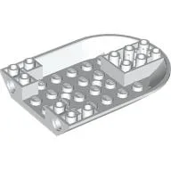 Aircraft Fuselage Curved Forward 6 x 8 Bottom with 2 Pin Holes / White