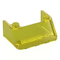 Windscreen 3 x 4 x 1 1/3 with 2 Studs on Top / Trans-Yellow