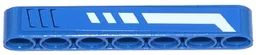 Technic, Liftarm Thick 1 x 7 with White Broken Stripe and 3 Air Intakes Pattern Model Right Side (Sticker) - Set 42023
