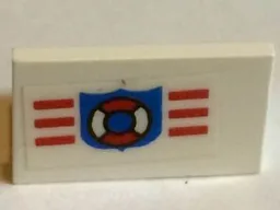 Panel 1 x 2 x 1 with Coast Guard Pattern (Sticker) - Set 6338