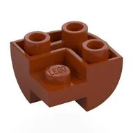 Brick Curved Inverted 2 x 2 x 1, Corner / Dark Orange