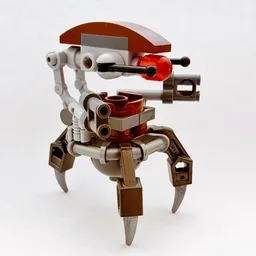 Droideka / Destroyer Droid, Reddish Brown Shell, Pearl Dark Gray Legs, No Back Armor