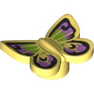 Lego Insect, Butterfly with Lavender/Lime Colors, Black Trim print