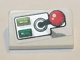 Slope 30 1 x 2 x 2/3 with Joystick and 2 Buttons Pattern Model Left Side (Sticker) - Set 8864