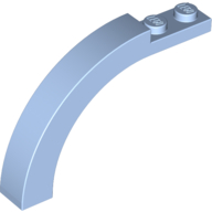 Lego Brick Arch 1 x 6 x 3 1/3 Curved Top / Bright Light Blue