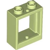 Window 1 x 2 x 2 Flat Front / Yellowish Green