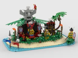 Crocodile Cage + Kahuka's Throne MOC