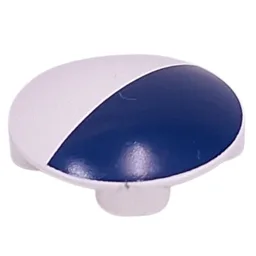 Plate Round 2 x 2 with Rounded Bottom with Dark Blue Half Circle Print
