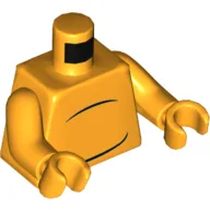Torso 2 Black Curved Body Lines Print, Bright Light Orange Arms and Hands / Bright Light Orange