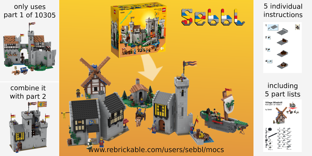 Lego 10305: Medieval Village - Castle World Part 2