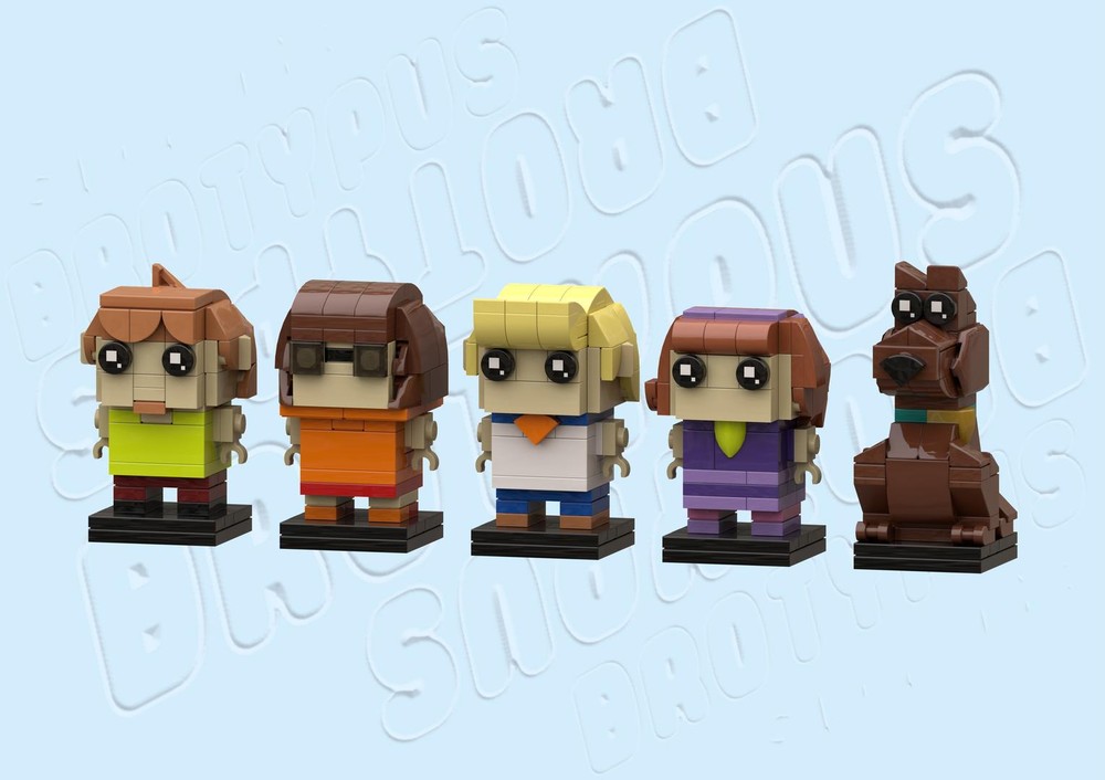 Lego Shaggy, Velma, Fred, Daphne, Scooby doo